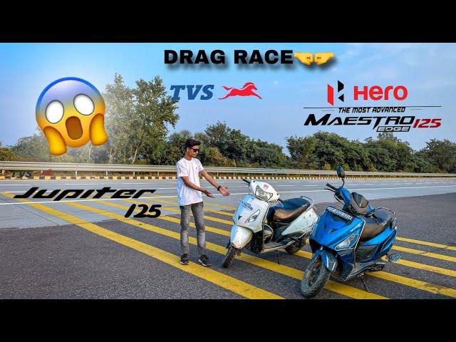 TVS JUPITER 125 VS HERO MAESTRO EDGE 125 || DRAG RACE || @DRAGGER_JATIN