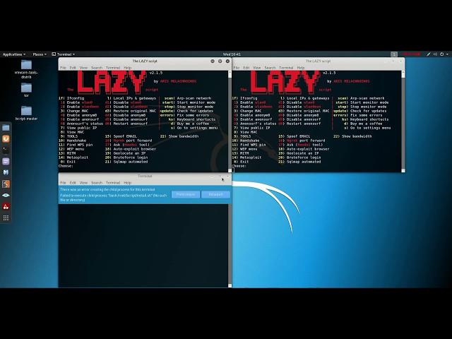 Installing Lazy script in kali linux 2019