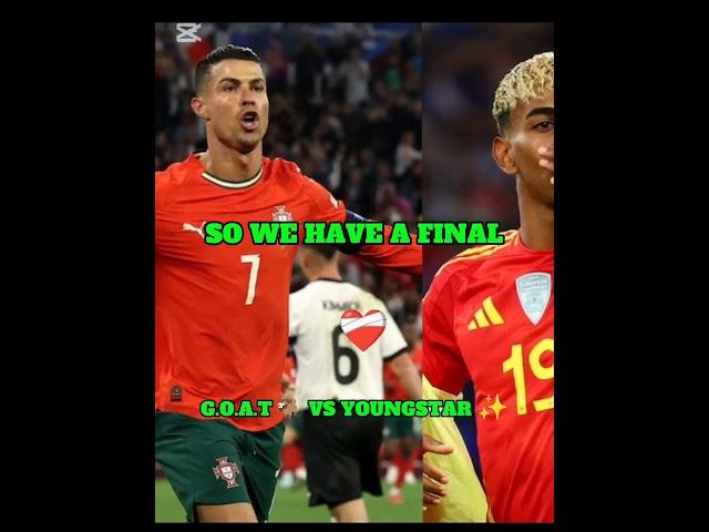 G.O.A.T  VS YOUNGSTAR #valeriamarquez #ronaldo #lamineyamal #nationleague #football