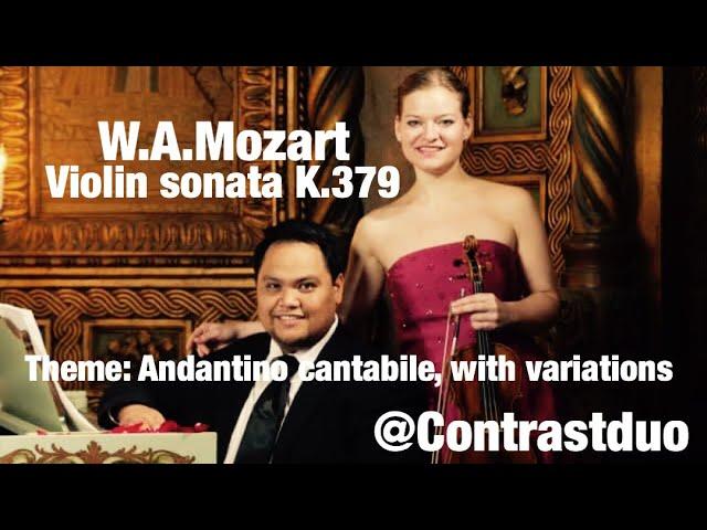Mozart violin sonata K.379, Theme: Andantino cantabile, with variations