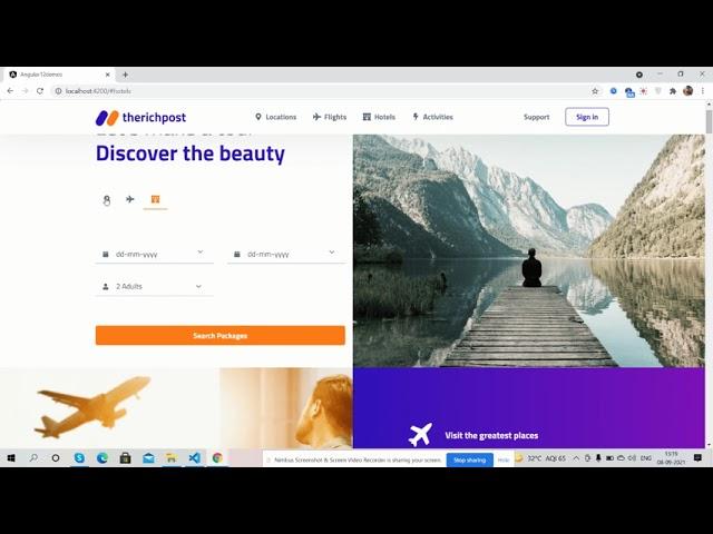 How to make travel website in Angular 12?