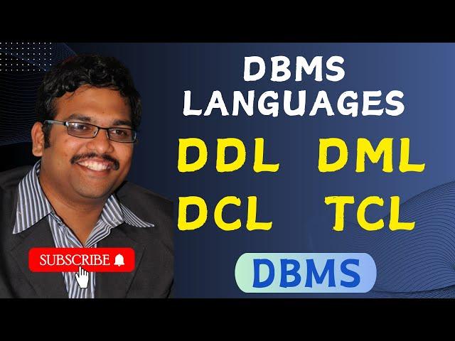 DBMS LANGUAGES (DDL, DML, DCL, TCL) IN DATABASE MANAGEMENT SYSTEM || COMMANDS || SQL COMMANDS