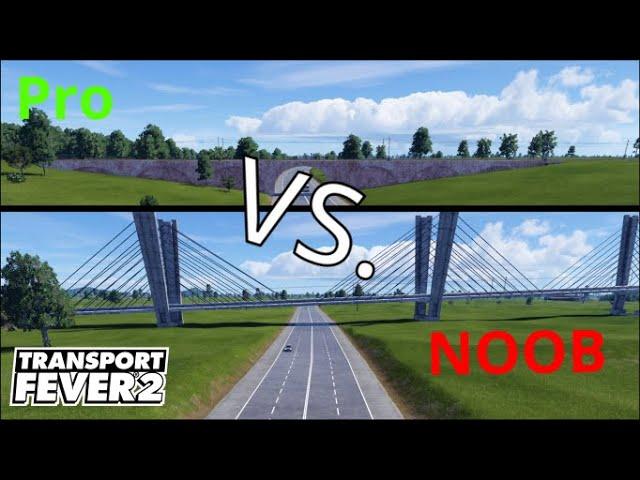 Transport Fever 2 Noob Vs Pro: Building: Railroad Overpass