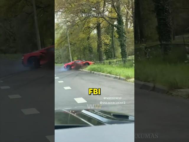 Ferrari crashed by an FBI agent!