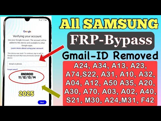 All Samsung Model Frp Bypass 2025 | Samsung Frp Unlock Free Tool | Samsung Frp Bypass Android 13,14