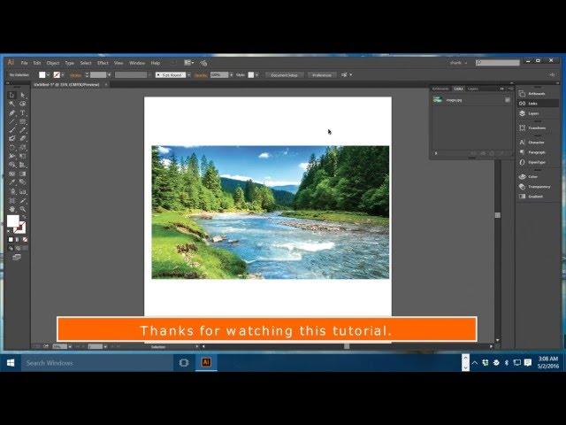 How to Embed a linked image in Illustrator