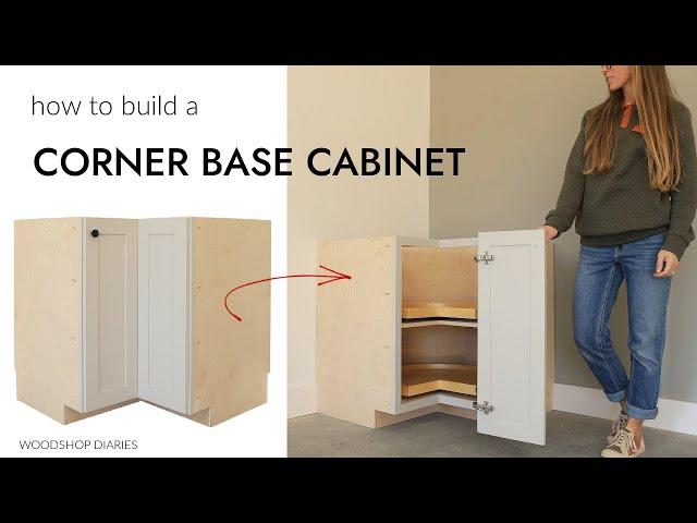 How to Build a Corner Base Cabinet with Bi-Fold Doors