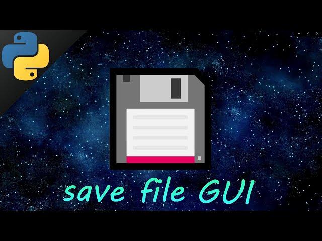 Python GUI save a file (filedialog) 