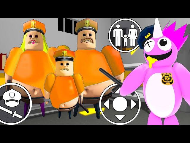 BARRY SECRET PRISON'S FAMILY PRISON RUN ESCAPE vs Roblox Rainbow Friends ( Scary Obby ) - ROBLOX