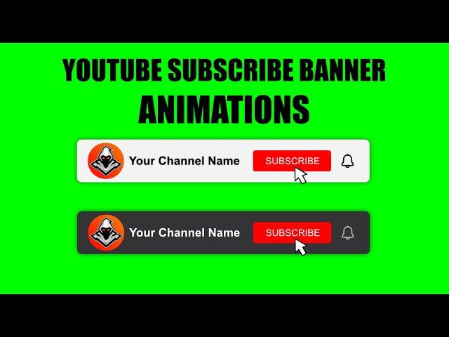 YouTube SUBSCRIBE Animation For Your Videos - GREEN SCREEN