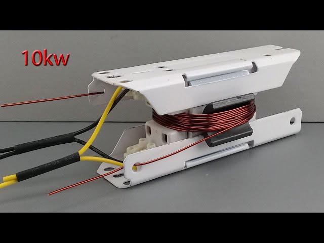 100% Free 220v 10kw electricity generator using transformer tools with copper wire and magnet