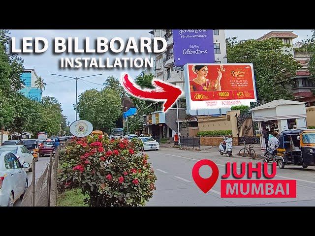 LED Billboard Installation at Juhu Mumbai | DOOH Outdoor LED Video Wall for Advertising