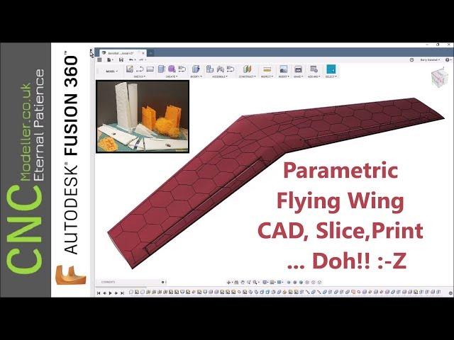 CNC Modeller: Parametric Flying Wing CAD, Slice, Print... Doh!! :-Z