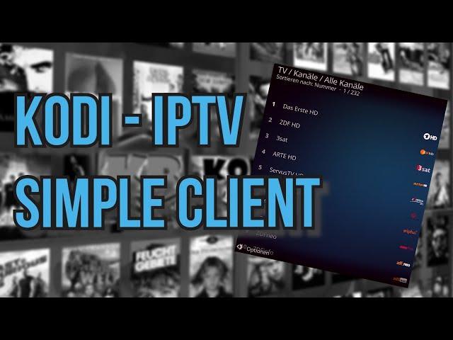 PVR IPTV SIMPLE CLIENT - IPTV in Kodi