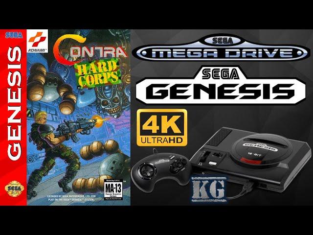 Contra: Hard Corps 1P & 2P Co-op [SEGA GENESIS/MEGA DRIVE] Gameplay Walkthrough FULL GAME [4K60ᶠᵖˢ]