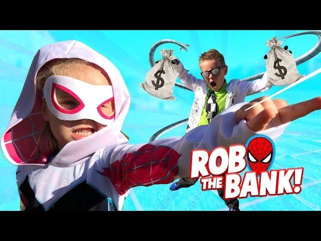 Spider-Man Rob the Bank game for kids! | K-City