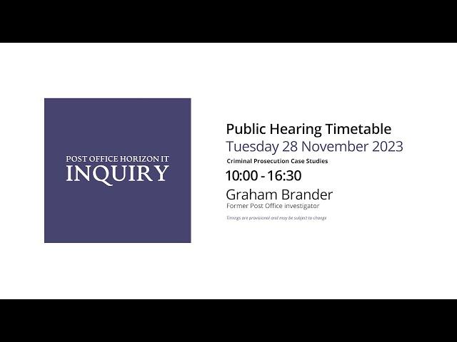 Graham Brander - Day 90 AM (28  November 2023) - Post Office Horizon IT Inquiry