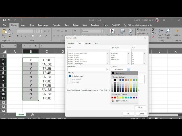 Excel YesNo Conditional Formatting!