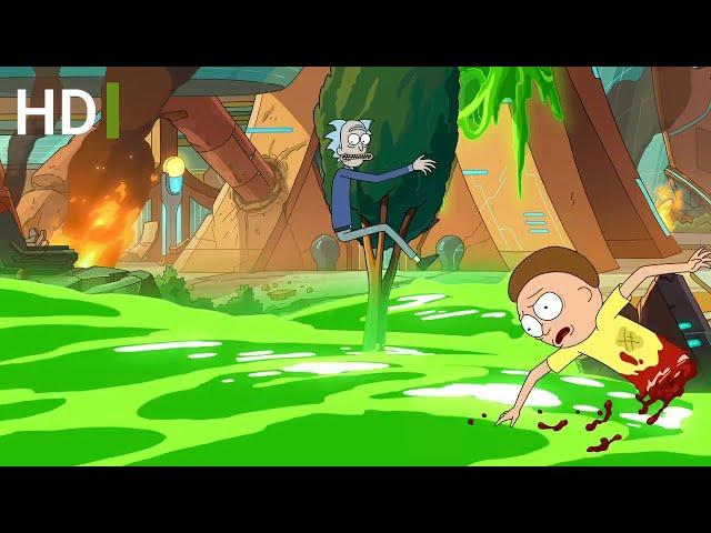 Evil Morty destroy Citadel - Rick and Morty  Season 5(green portal)