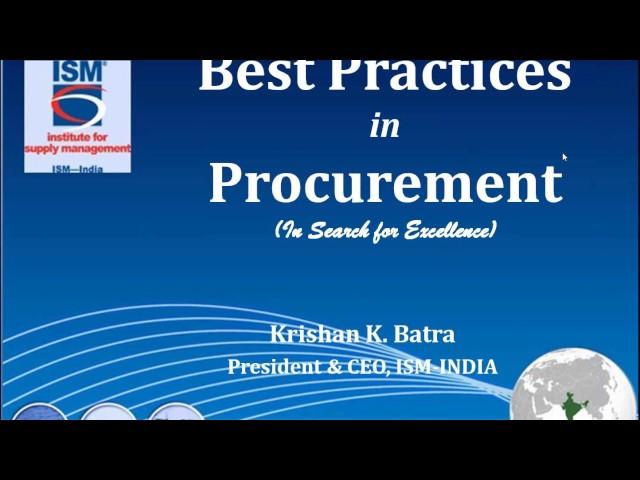 Best Practices in Procurement