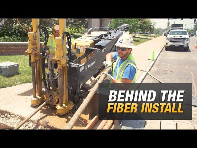 Fiber installation in St. Louis, Missouri, using a Vermeer utility drill