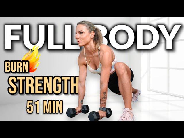 51 MIN FULL BODY STRENGTH  DUMBBELLS +SETS