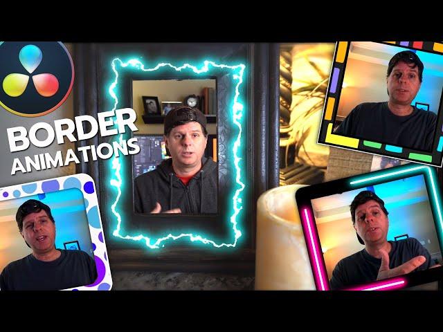 Dazzling Border Animations & Effects / Davinci Resolve Tutorial / Fusion