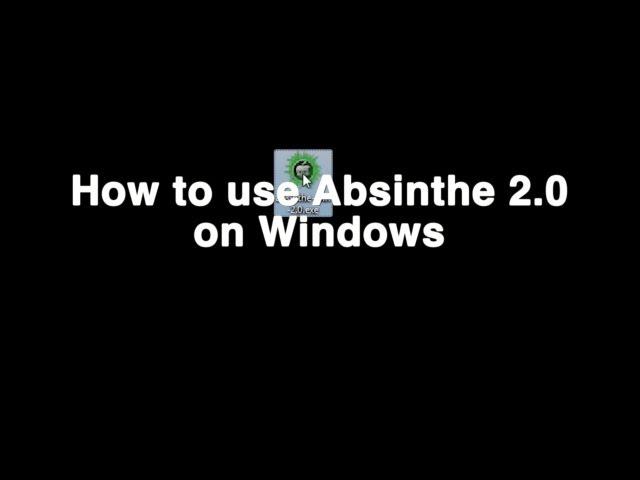 How to use Absinthe 2.0 on Windows