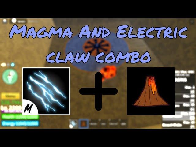 Magma and Electric claw combo | Blox fruits