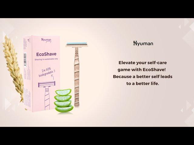 Hyuman EcoShave Body Razor | Twin German Stainless Steel Blade| Biodegradable & Eco Friendly