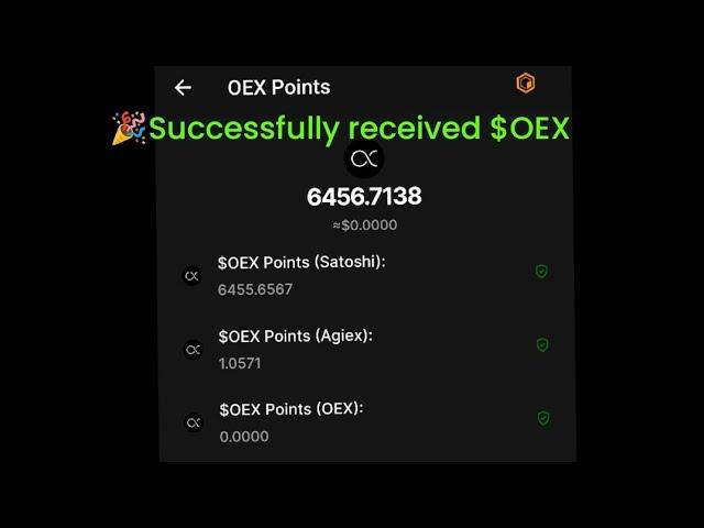 $OEX SUCCESSFULLY RECEIVED   CHECK IF YOU ARE ELIGIBLE TO MAKE WITHDRAWAL