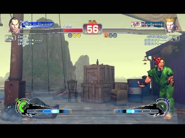 Omega mode SF IV battle: Dan(Zeeviz) vs Guile(o01345yhggt)- 24.12.2014