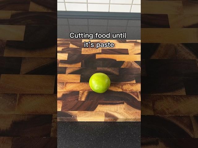 Cutting food until it’s paste: green Lemon ‍🟩 #satisfyingvideo