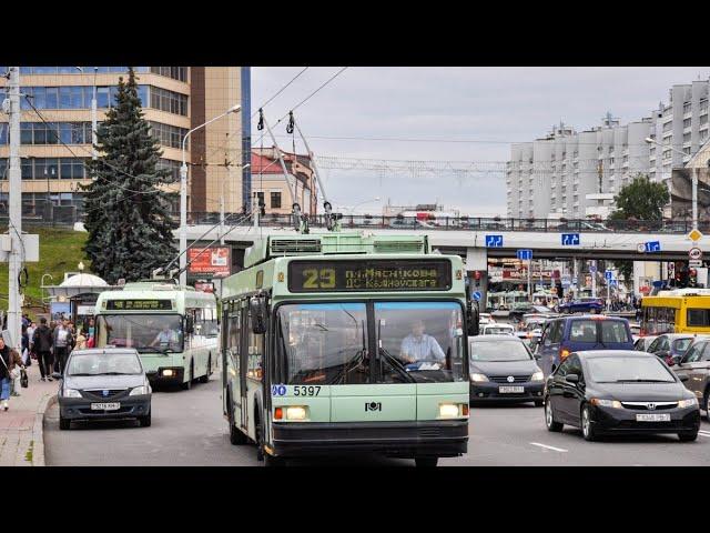 Минск.Поездка в троллейбусе БКМ-221,борт.№5397,марш.37 (13.09.2020)