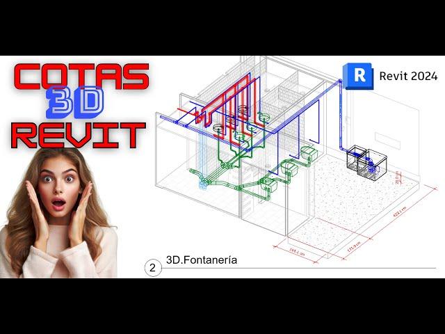 Cotas en vistas 3D en Revit