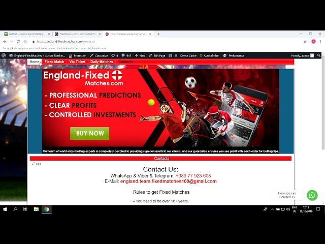 Half Time/Full Time Fixed Match 18/12/2018 by england-fixedmatches.com