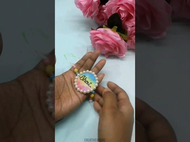 How to make Easy & Colourful Rakhi at home/DIY Name Rakhi/Rakhi making #shorts #rakhi #rakhispecial