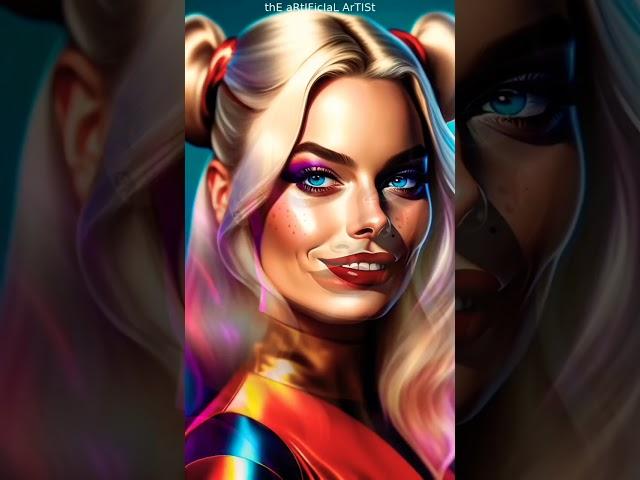 Margot Robbie as Harley Quinn ️#margotrobbie #harleyquinn #lexicaart #aiart #aicreated #digitalart