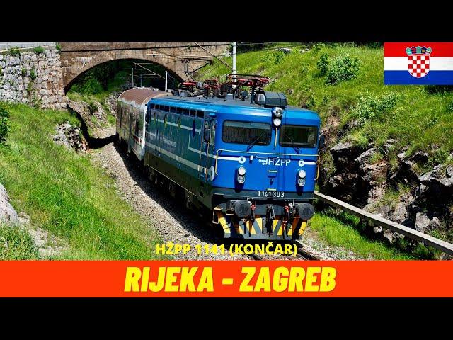 Cab Ride Rijeka - Zagreb (Zagreb–Rijeka Railway - M202, Croatia) train driver's view 4K