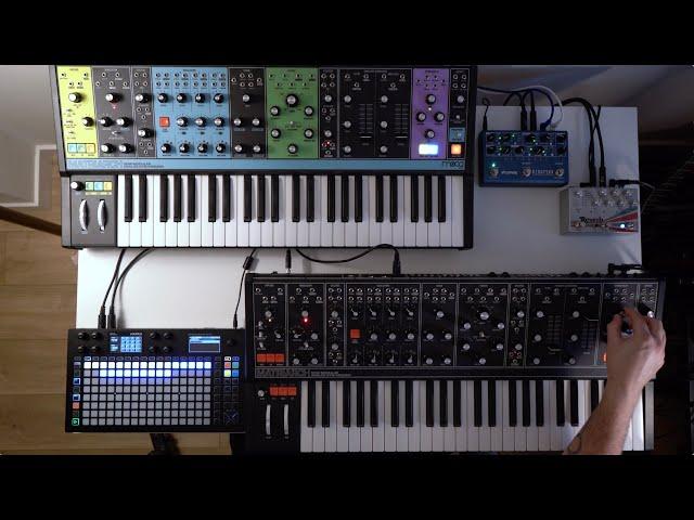 Ambient jam with duel Moog Matriarchs, Squarp Hapax, Strymon NightSky, Empress Reverb