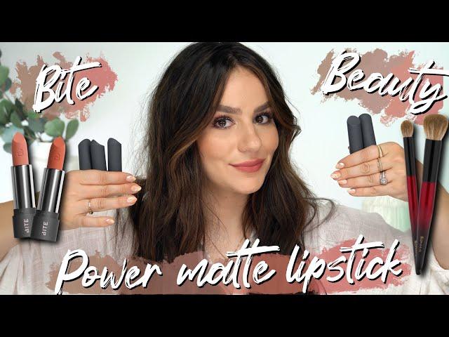 NEW BITE BEAUTY MATTE LIPSTICKS!!! + Review on the New SONIA G Fusion Brushes! Application + Review