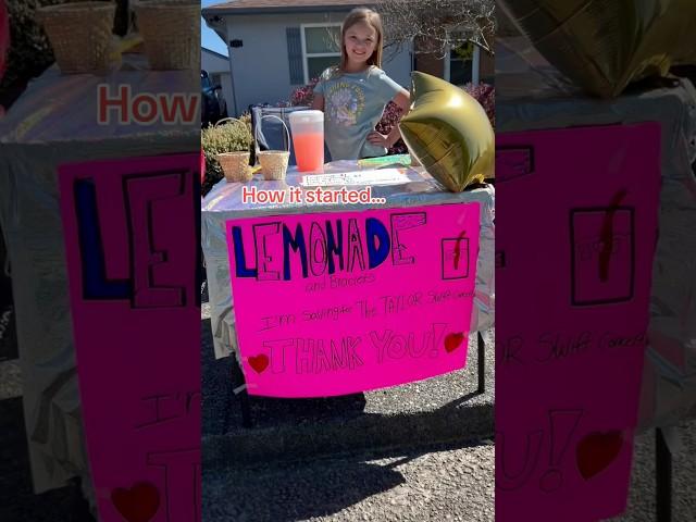 She saved up enough money! Doing one lemonade stand at a time..  #taylorswift #erastour #girlboss