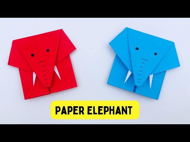 How To Make Easy Origami Paper Elephant  For Kids / Craft Ideas / Paper Craft Easy / KIDS crafts