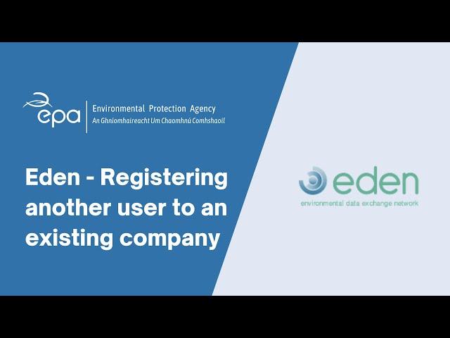 EPA Ireland EPA Application - Registering another user to an existing company