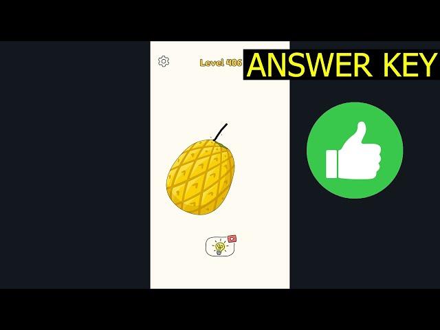 DOP 4: Draw One Part LEVEL 406 (ANSWER KEY) Gameplay Walkthrough - SlowMotion Solution Android IOS