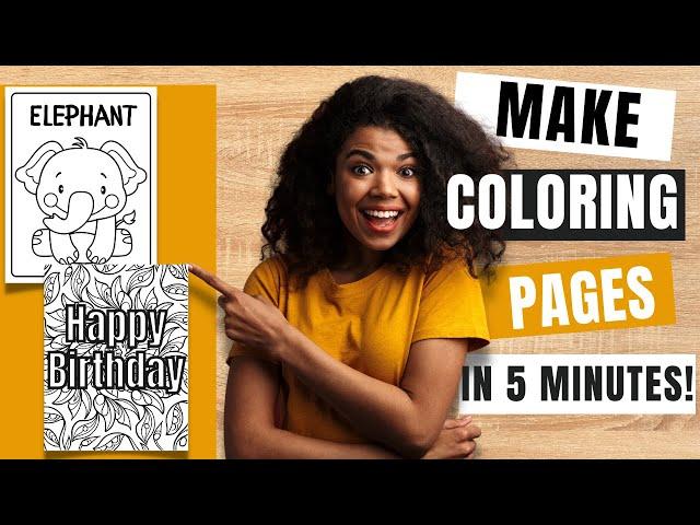 Make Coloring Pages Using Canva, Low Content Book Publishing, How to Make Coloring Sheets