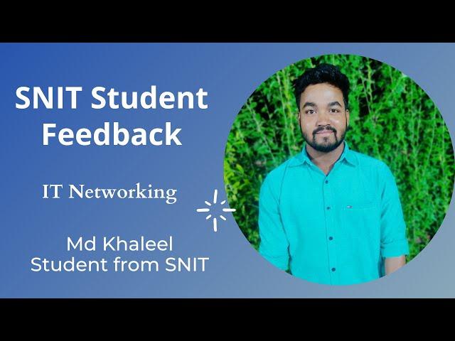 Student Success Story | IT Networking Training | SNIT Training Institute