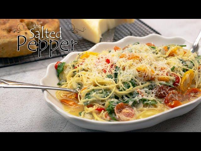 Lemon Garlic Pasta with Vegetables ~ Ninja Foodi Pressure Cooker Recipe