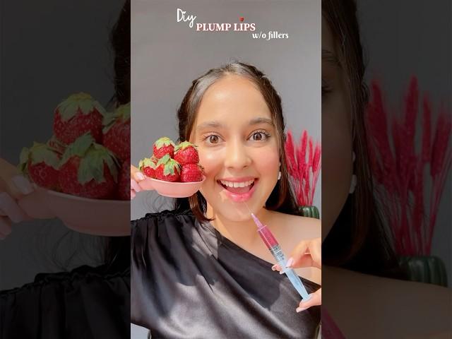 DIY Strawberry scrub for soft & pouty lips‍️#lipcare#skincare#glowingskin#trendingshorts#beauty