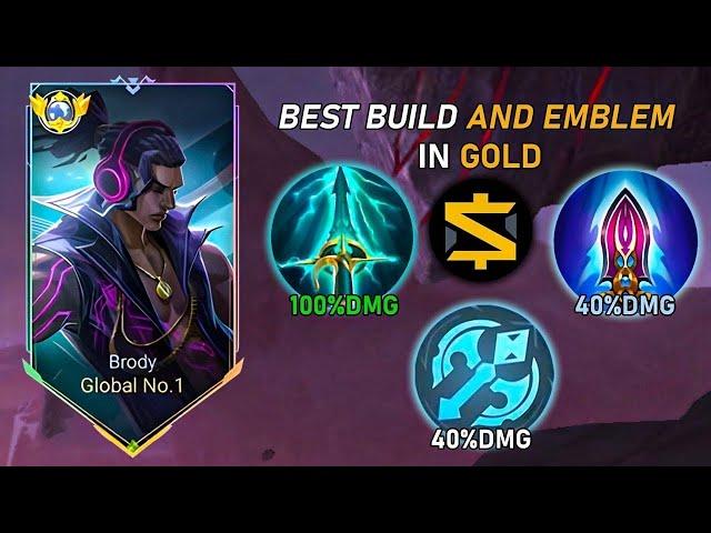 TOP 1 GLOBAL BRODY BEST ONESHOT BUILD 2024 ( MUST TRY ) Mobile Legends